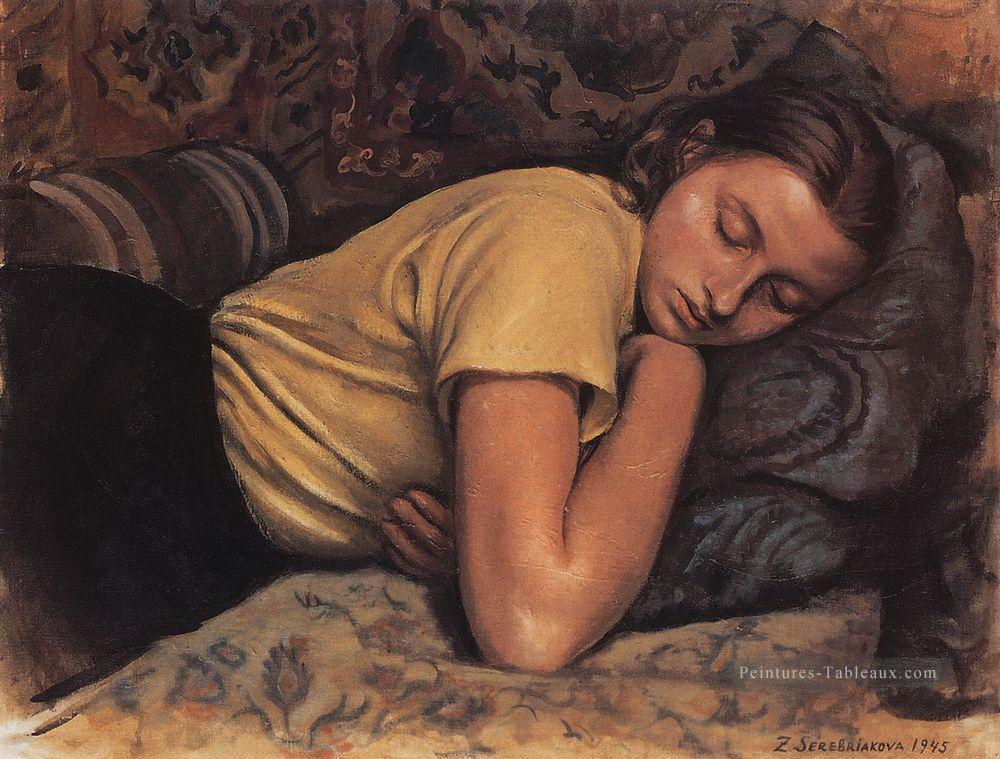 katya endormi 1945 russe Peintures à l'huile